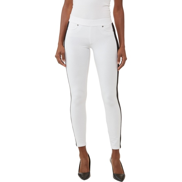 MICHAEL Michael Kors Stripe Pull On Leggings - Picture 1 of 7